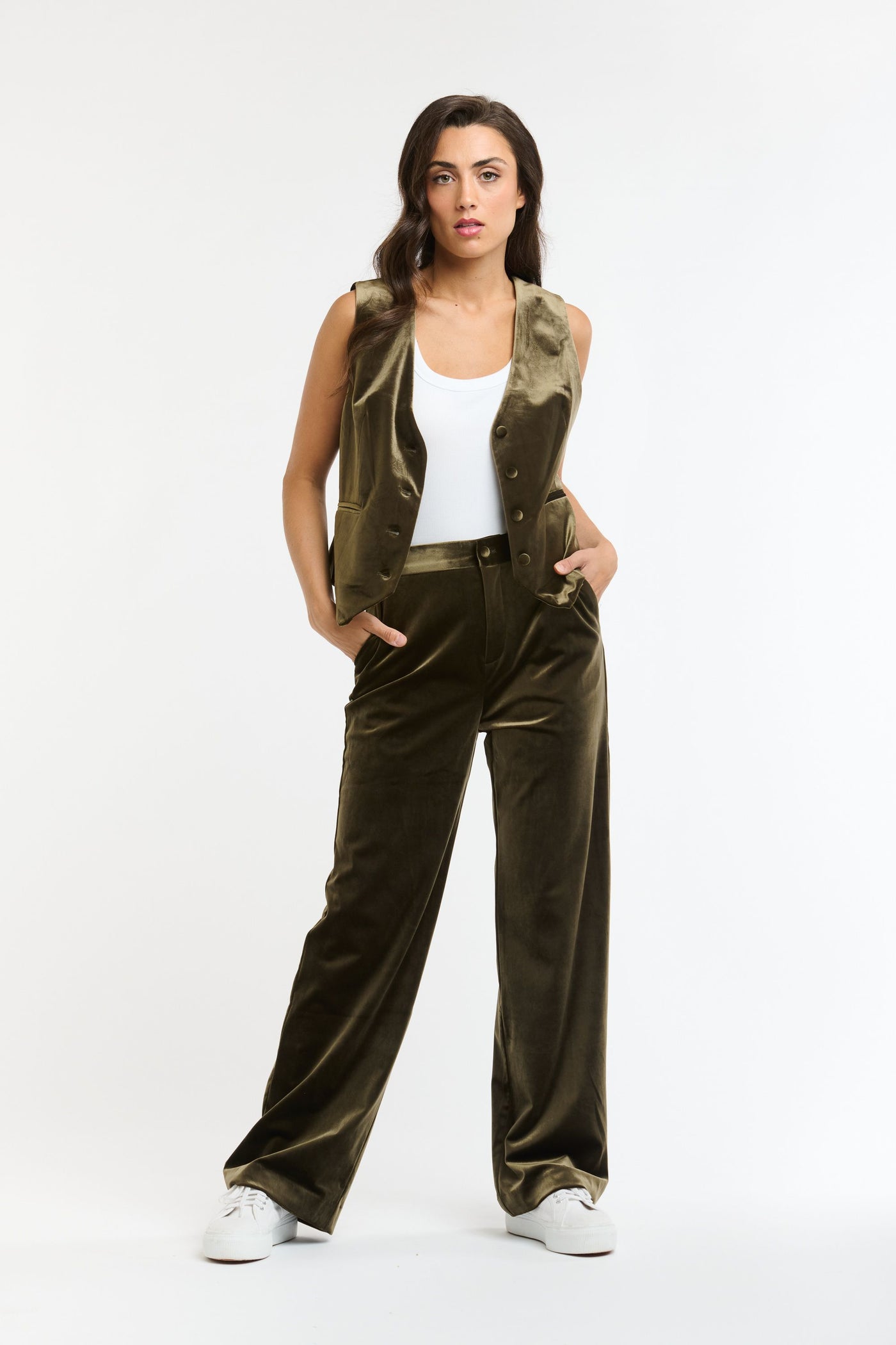 Jets Velvet Pant - Khaki-Italian Star-Lima & Co