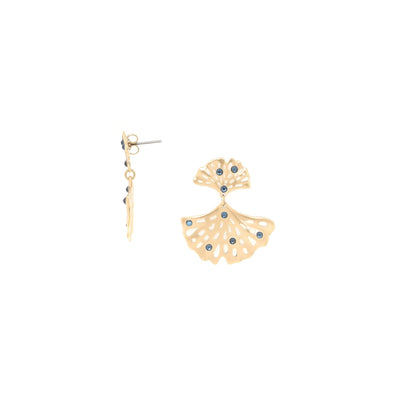 Jinka Ginkgo Leaf Post Earring-Franck Herval-Lima & Co