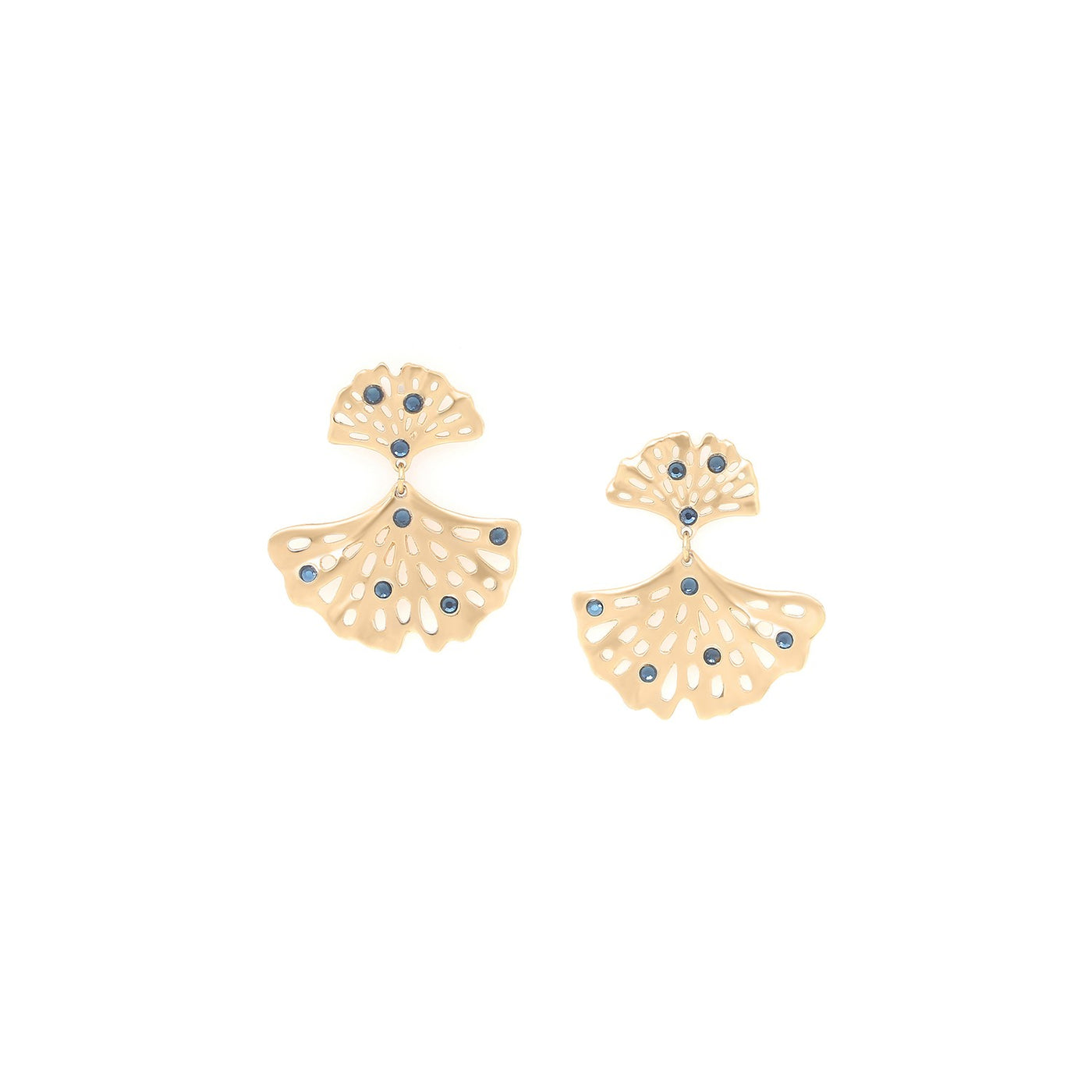 Jinka Ginkgo Leaf Post Earring-Franck Herval-Lima & Co