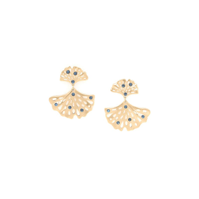 Jinka Ginkgo Leaf Post Earring-Franck Herval-Lima & Co