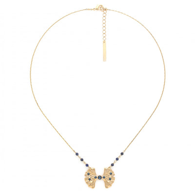 Jinka Ribbon Ginko Leaf Necklace-Franck Herval-Lima & Co