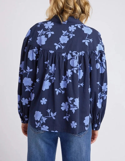 Kacey Floral Blouse - Navy-Elm Lifestyle-Lima & Co
