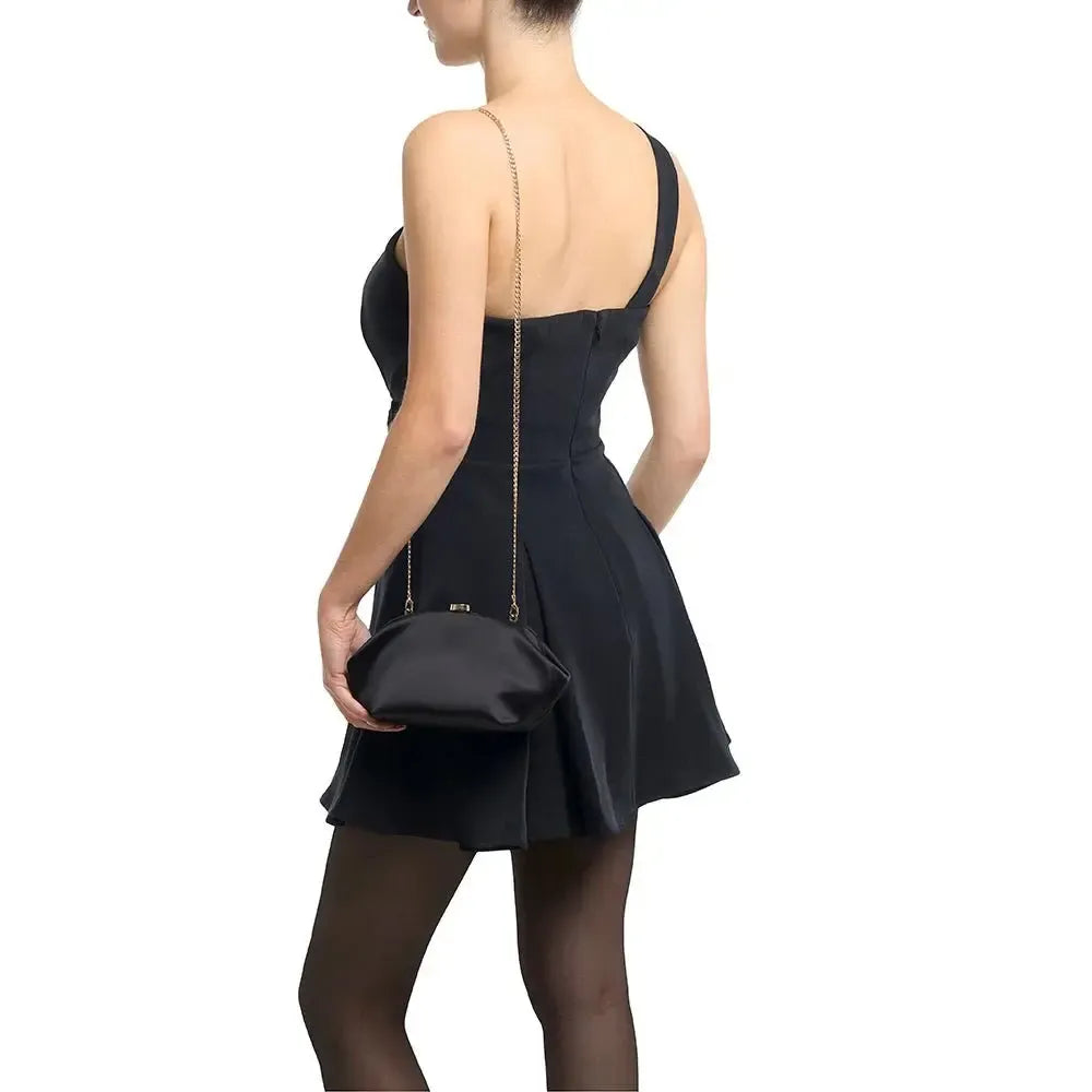 Karina Satin Clutch - Black-Olga Berg-Lima & Co