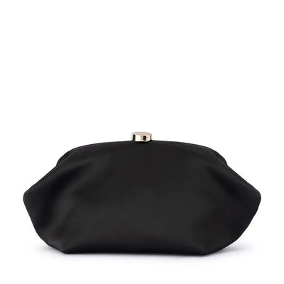 Karina Satin Clutch - Black-Olga Berg-Lima & Co