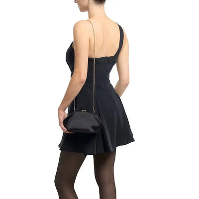 Karina Satin Clutch - Black-Olga Berg-Lima & Co