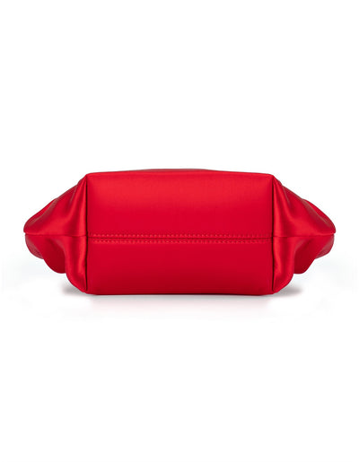 Karina Satin Clutch - Red-Olga Berg-Lima & Co