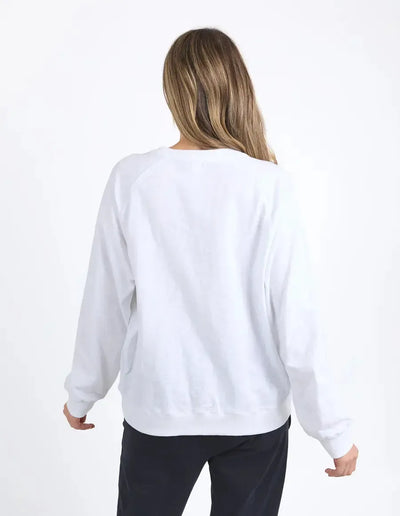 Kinsley L/S Sweat - White-Elm Lifestyle-Lima & Co