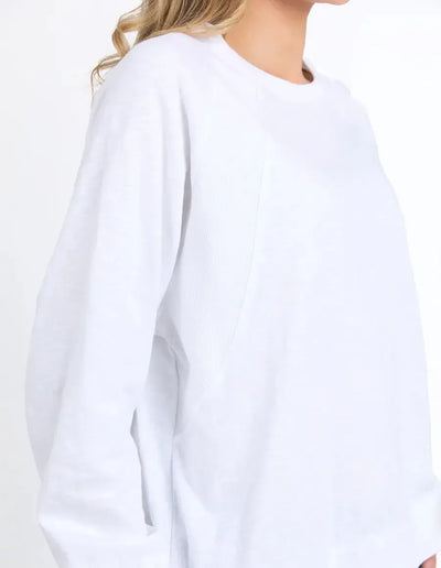 Kinsley L/S Sweat - White-Elm Lifestyle-Lima & Co