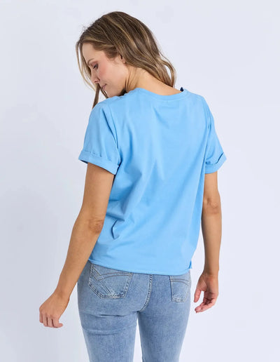 Knot S/S Tee - Azure Blue-Elm Lifestyle-Lima & Co
