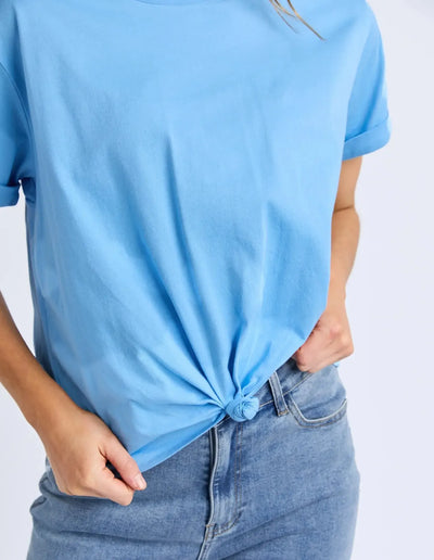 Knot S/S Tee - Azure Blue-Elm Lifestyle-Lima & Co