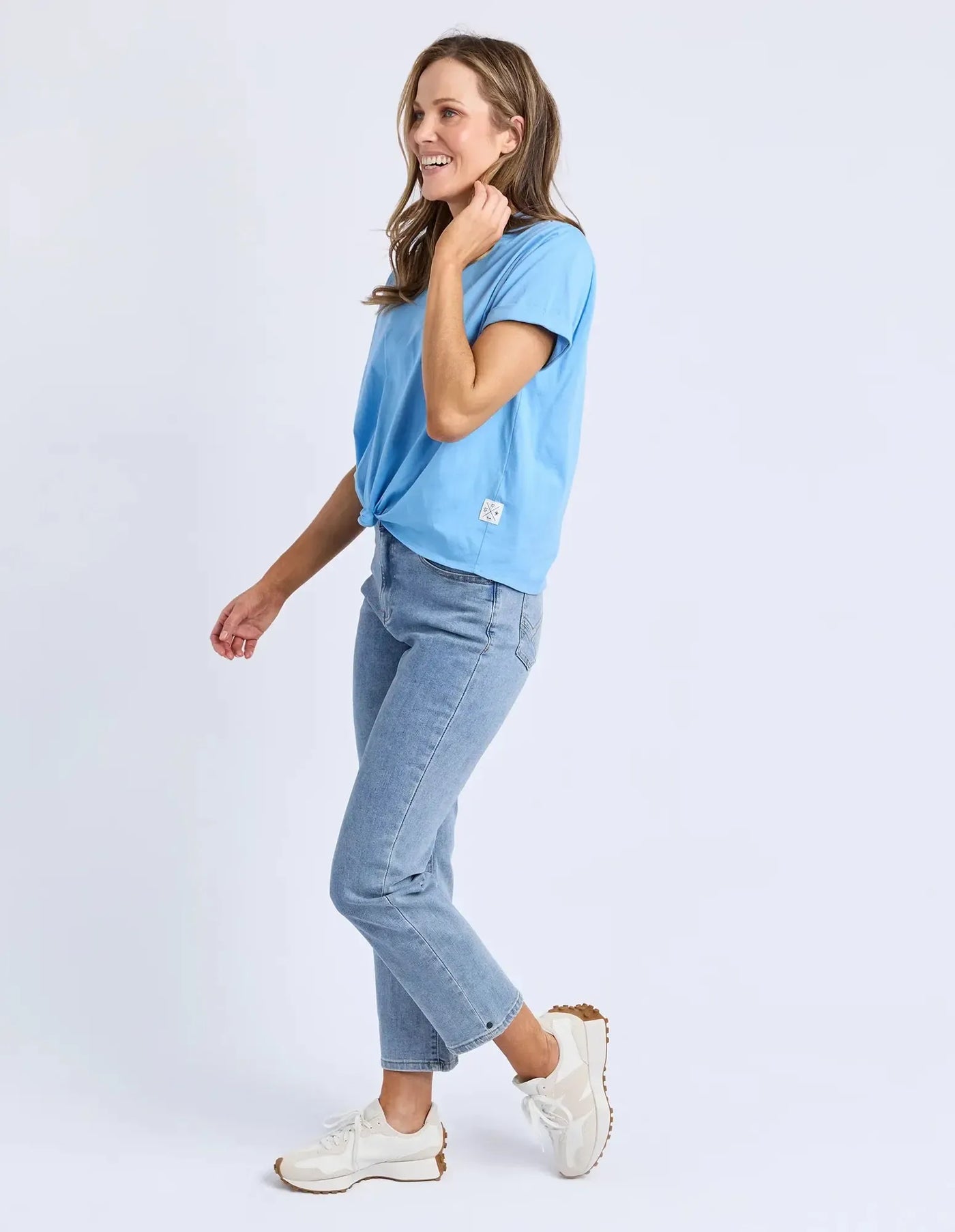 Knot S/S Tee - Azure Blue-Elm Lifestyle-Lima & Co