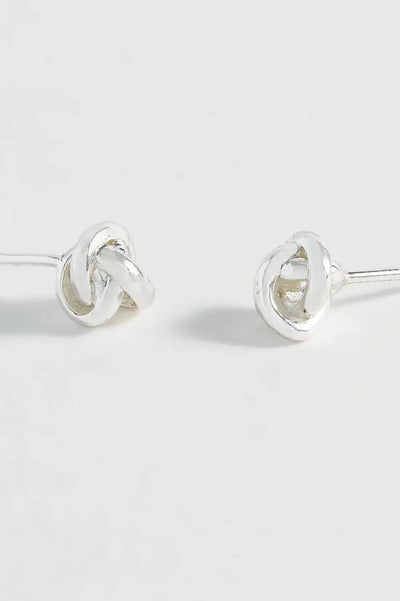 Knot Stud Earings - Silver Plated-Estella Bartlett-Lima & Co