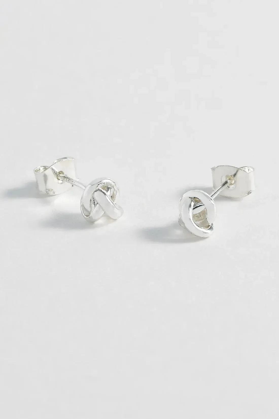 Knot Stud Earings - Silver Plated-Estella Bartlett-Lima & Co