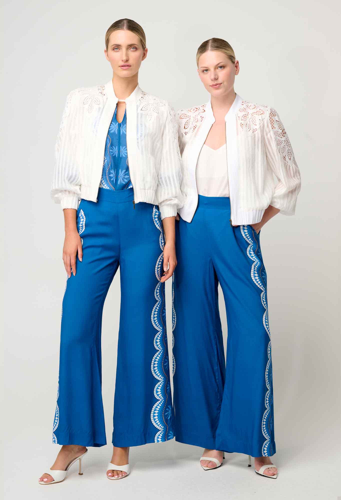 Lace Detail Bomber - Ivory-Once Was-Lima & Co