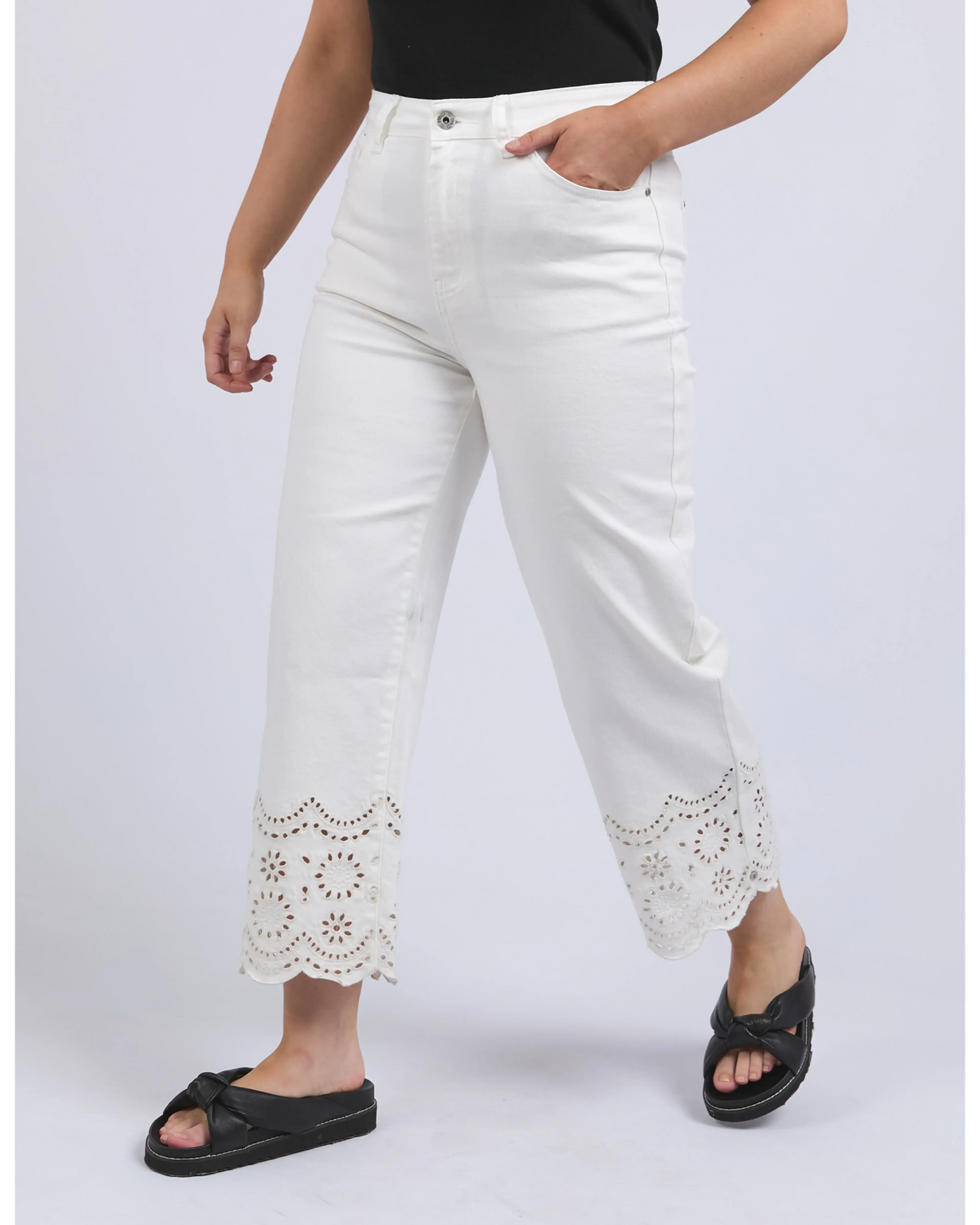 Lace Jean - Vintage White-Elm Lifestyle-Lima & Co