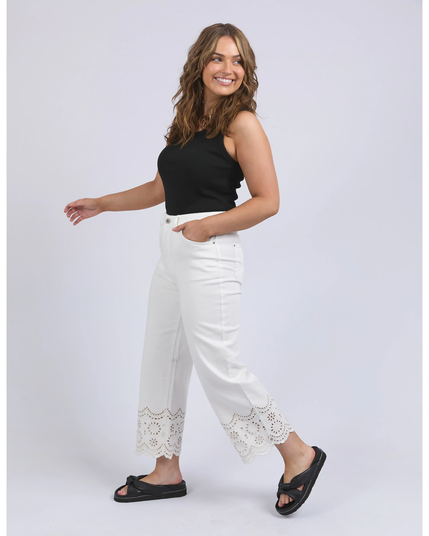 Lace Jean - Vintage White-Elm Lifestyle-Lima & Co