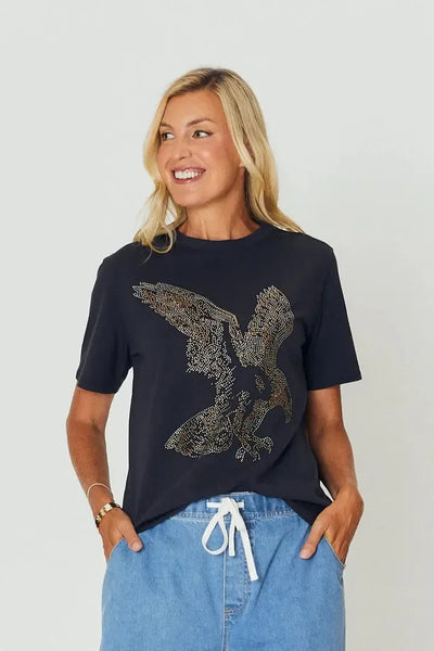 Lana Vintage Tee - Black Eagle-The Others-Lima & Co