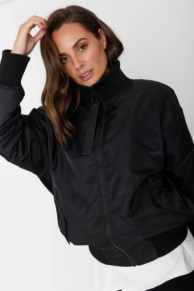 Landan Bomber Jacket - Black-ALEXANDRA-Lima & Co