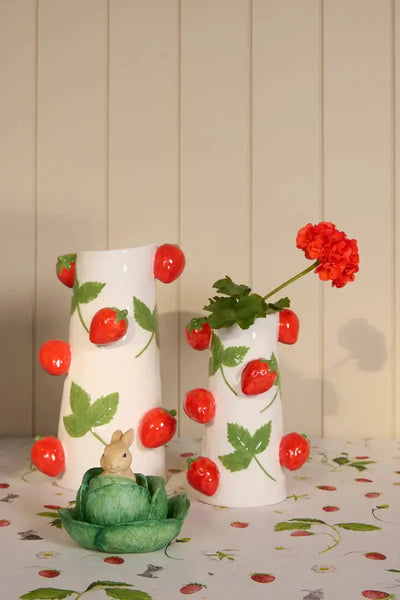 Large Strawberry Patch Vase-Holly and Ivy-Lima & Co