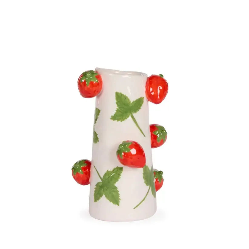 Large Strawberry Patch Vase-Holly and Ivy-Lima & Co