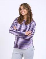 Lauren L/S Stripe Tee - Deep Blue and Blush Stripe-Elm Lifestyle-Lima & Co