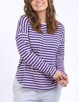 Lauren L/S Stripe Tee - Deep Blue and Blush Stripe-Elm Lifestyle-Lima & Co