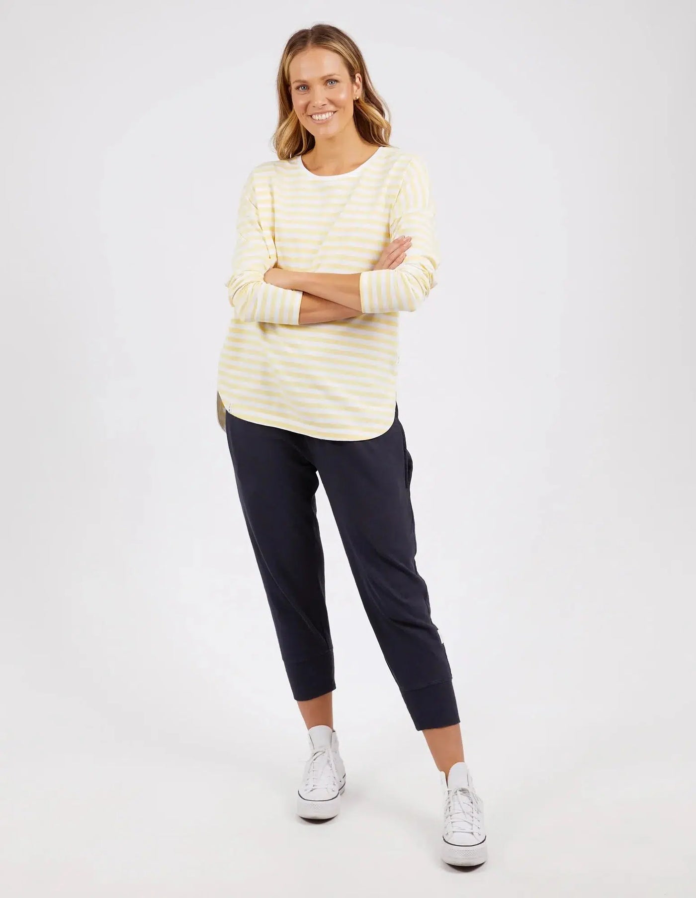 Lauren Stripe Long Sleeve Tee - Banana-Elm Lifestyle-Lima & Co