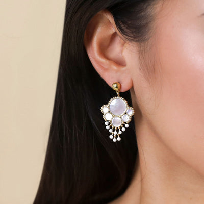 Lauryne Big Ball Post Earring-Franck Herval-Lima & Co