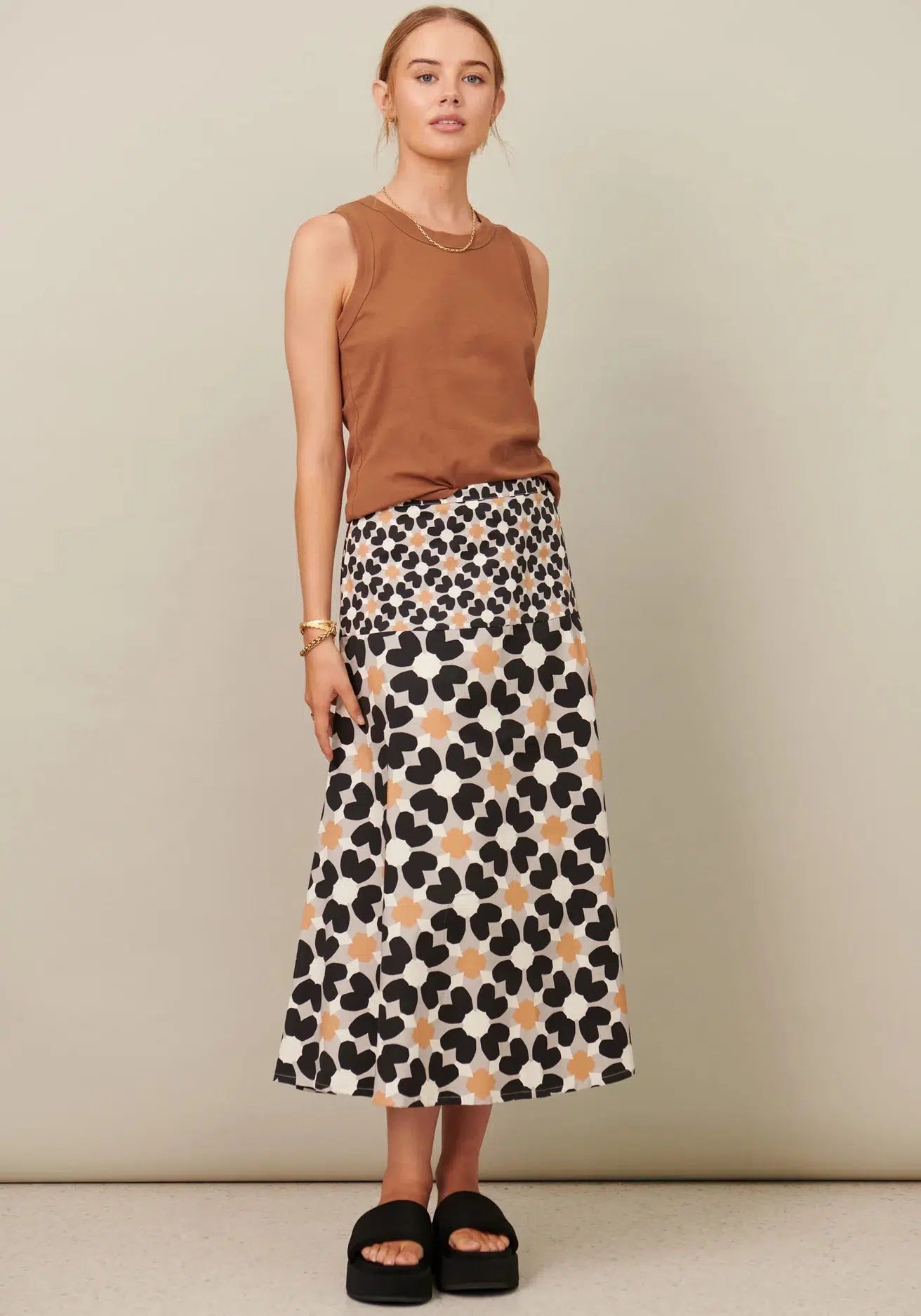 Layla Tank - Chocolate-POL Clothing-Lima & Co