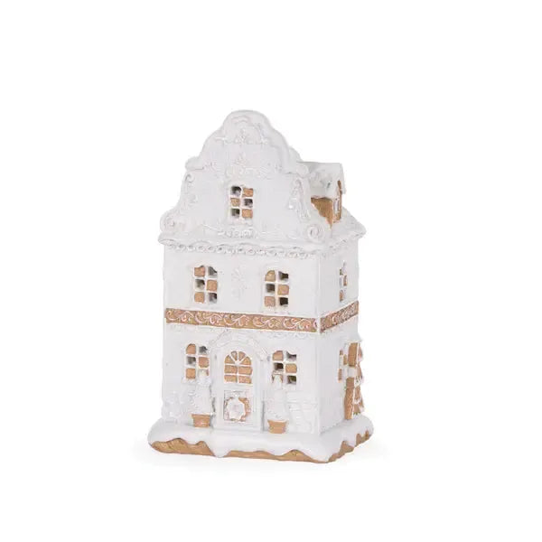 Led White Gingerbread Hotel-Holly and Ivy-Lima & Co