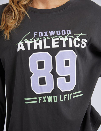 Leisure Fit L/S Tee - Washed Black-Foxwood-Lima & Co