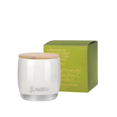 Lemongrass Mandarin Zest Tahitian Lime Sandal Candle - 140g-Urban Rituelle-Lima & Co