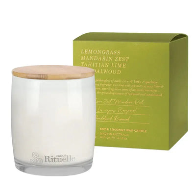 Lemongrass Mandarin Zest Tahitian Lime Sandal Candle - 400g-Urban Rituelle-Lima & Co