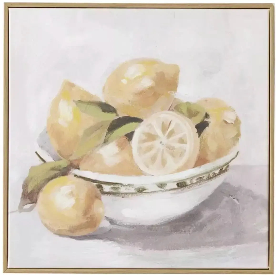 Lemons Oak Frame Oil Painting-Coast to Coast-Lima & Co