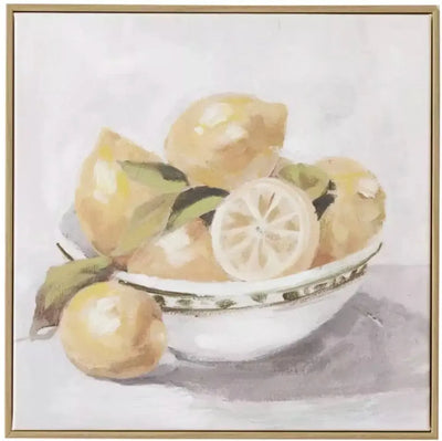 Lemons Oak Frame Oil Painting-Coast to Coast-Lima & Co