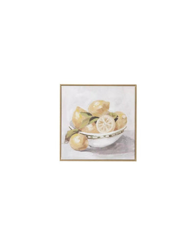Lemons Oak Frame Oil Painting-Coast to Coast-Lima & Co
