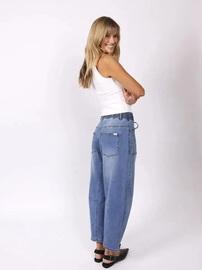 Leo Barrel Jeans - Denim-Lima & Co-Lima & Co