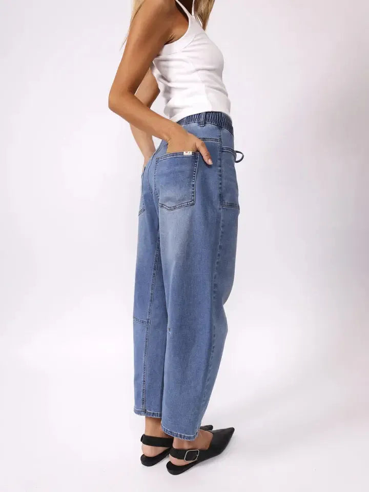 Leo Barrel Jeans - Denim-Lima & Co-Lima & Co