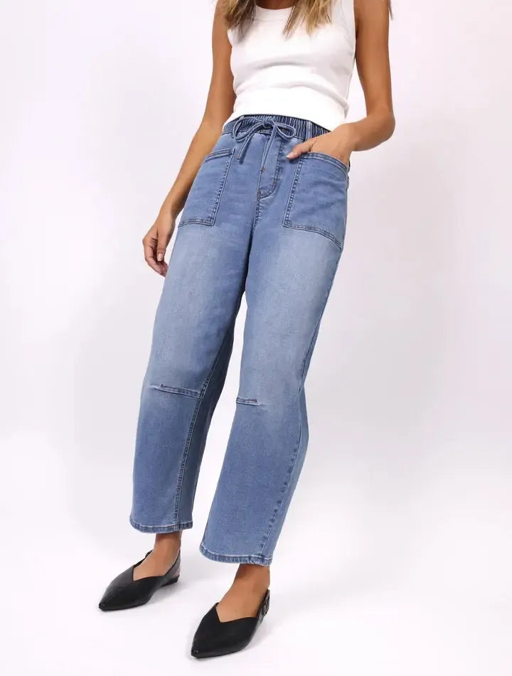 Leo Barrel Jeans - Denim-Lima & Co-Lima & Co