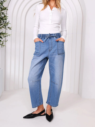 Leo Barrel Jeans - Denim-Lima & Co-Lima & Co