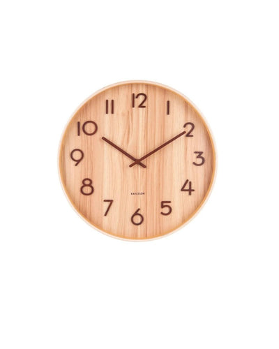 Light Basswood Wall Clock-Albi Imports-Lima & Co