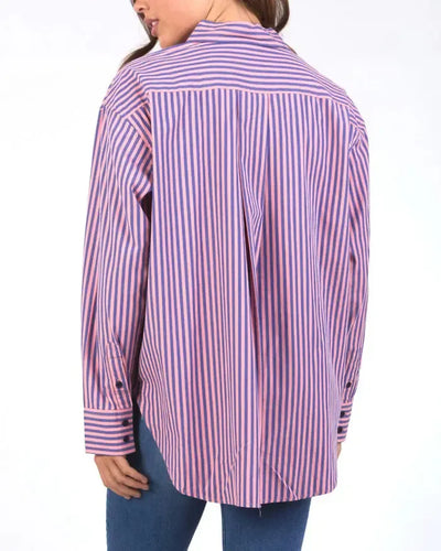 Lila Stripe Shirt - French Blue/ Charm Pink Stripe-Elm Lifestyle-Lima & Co