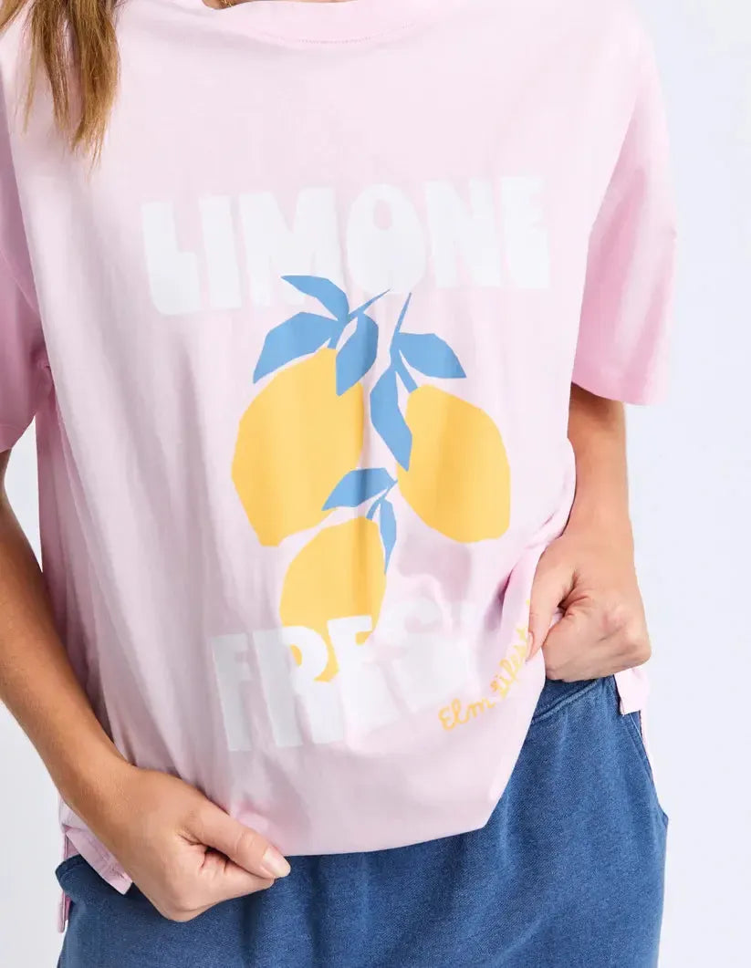 Limone Fresco Tee - Pink-Elm Lifestyle-Lima & Co