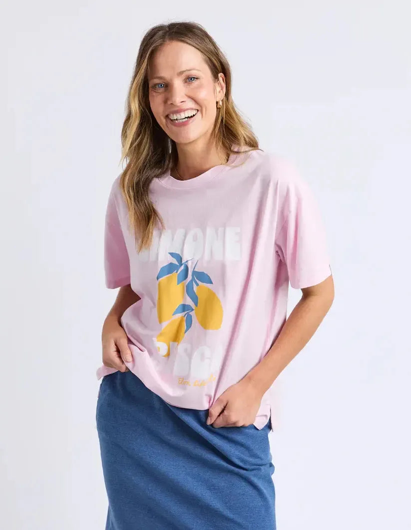 Limone Fresco Tee - Pink-Elm Lifestyle-Lima & Co