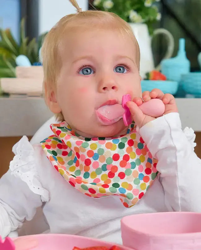 Linen Bandana Bib - Confetti-Annabel Trends-Lima & Co