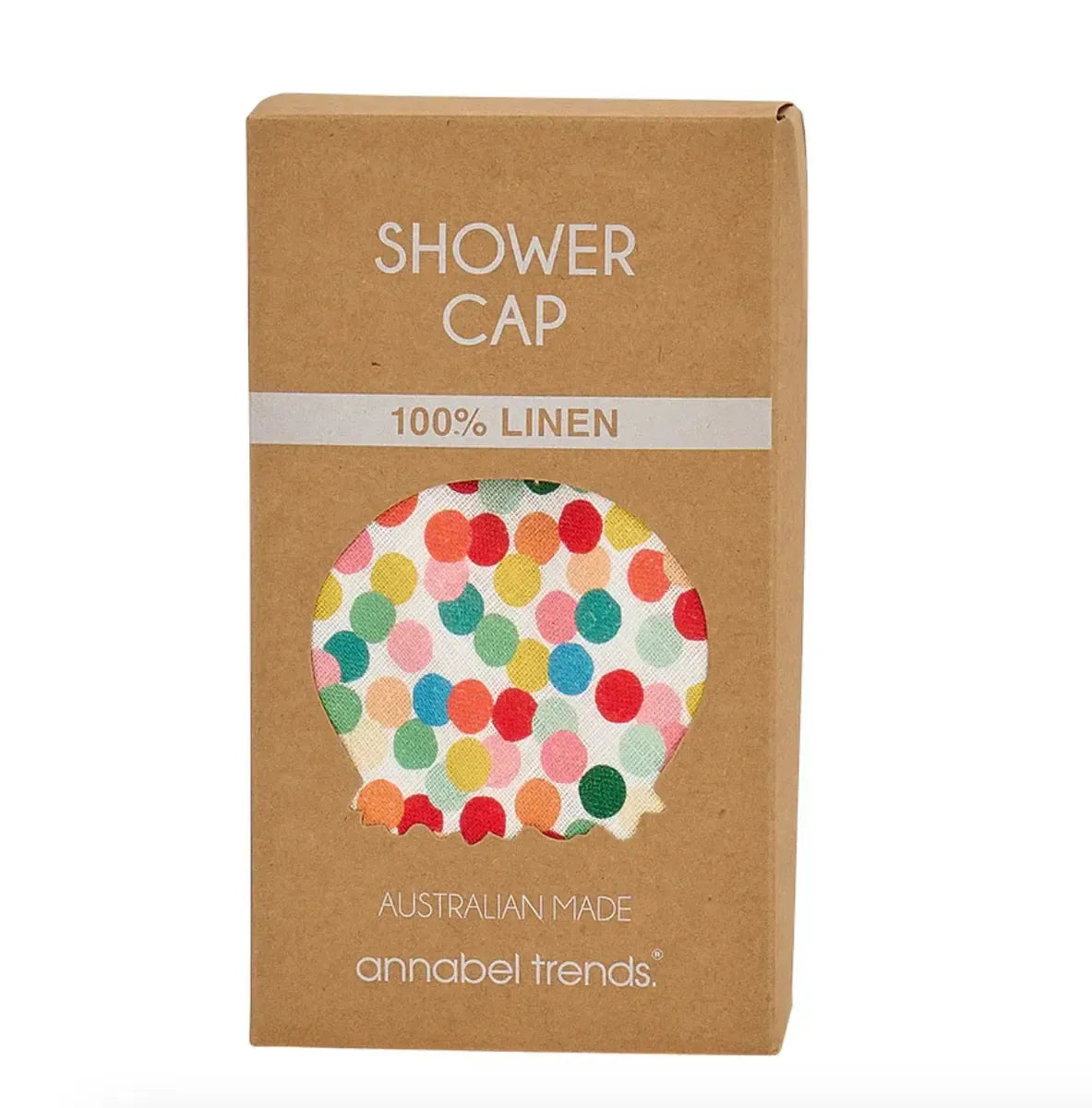 Linen Shower Cap - Confetti-Annabel Trends-Lima & Co