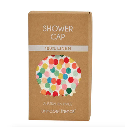 Linen Shower Cap - Confetti-Annabel Trends-Lima & Co
