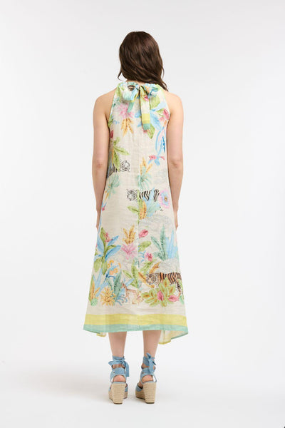 Linen Sleeveless Dress - Multi-Urban Luxury-Lima & Co