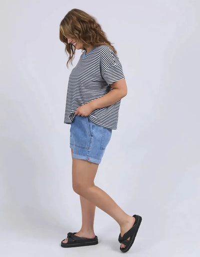 Liv Vee Tee - Navy-Elm Lifestyle-Lima & Co