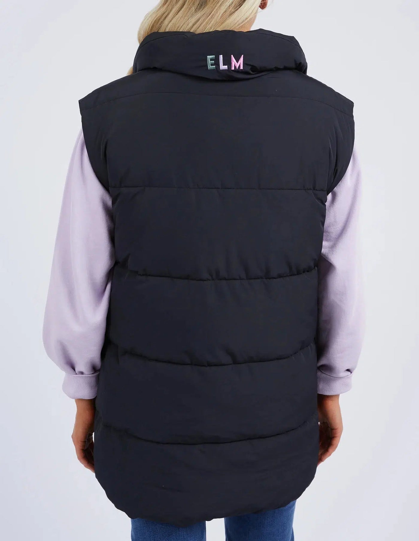 Longline Puffer Vest - Black-Elm Lifestyle-Lima & Co